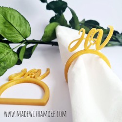 Napkin rings - With Letter