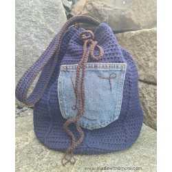 Tasche Boho Blau - Medium
