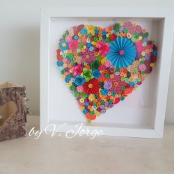 Quilled Paper Heart Frame 08